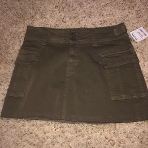 army green skirt